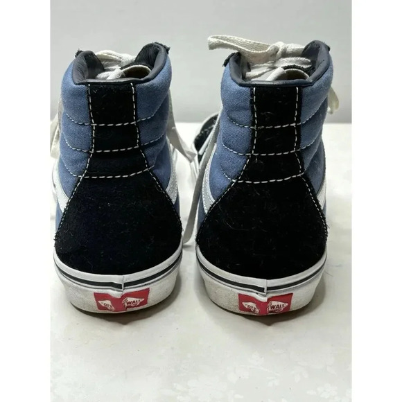 Size 7 Mens VANS Sk8-Hi High Top Multicolor Old School White Blue - Picture 5 of 9